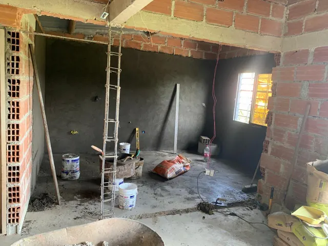 Espacio de cocina en obra gris antes de la instalación