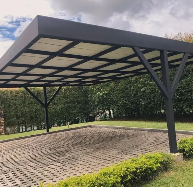Pergola metalica para parqueadero